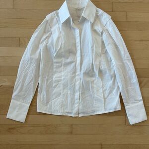 Commense White Button-Down Shirt